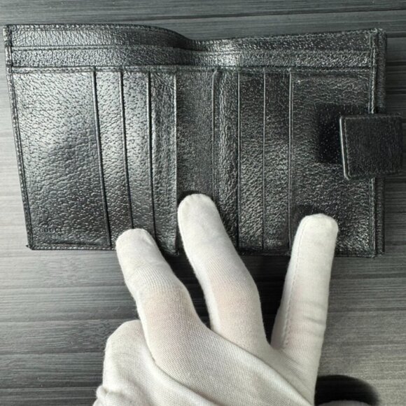 Vintage Gucci Trifold Wallet Black\Silver Authentic|Used - Picture 3 of 5